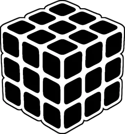 Cubo 3x3x3 con todas las piezas negras