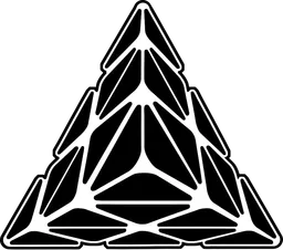 Pyraminx con tutti i pezzi neri.